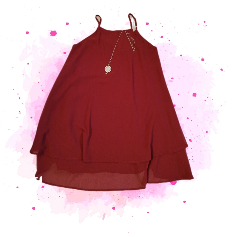 Yuzao maroon dress nwot